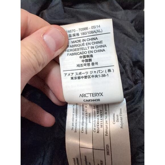 Arc'teryx Women's XL Cerium LT Puffer Jacket Black Full Zip Patch - Picture 5 of 7